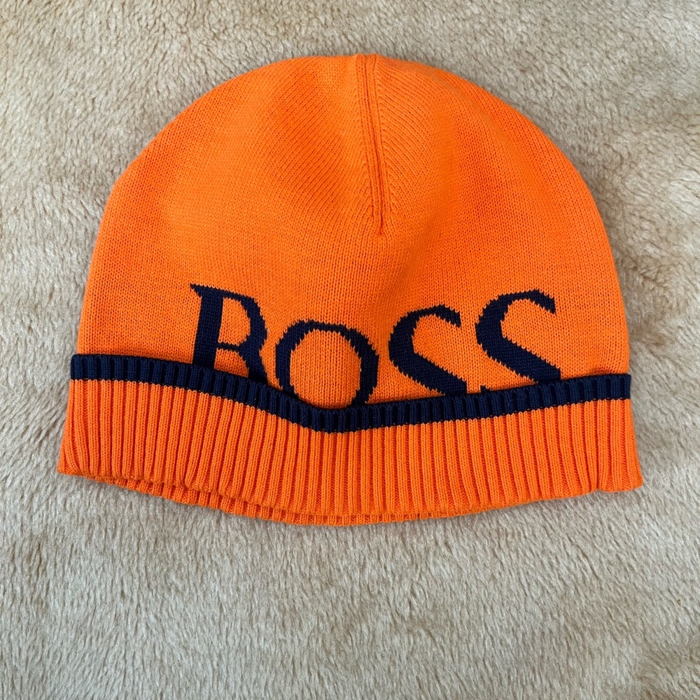Boss Kids Vibrant Orange Beanie